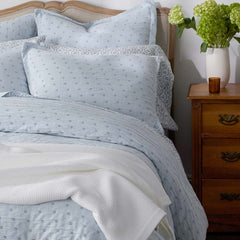 Leonie Duvet Cover - Blue, Full/Queen