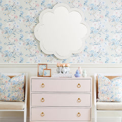 Caitlin Wilson Poppy Scalloped Mirror - White