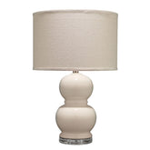 Handblown Glass Globe Table Lamp - Cream
