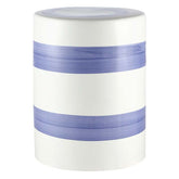 Ceramic Stripe Side Table - White