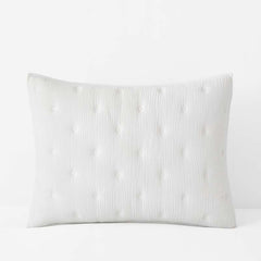 Gauze Deco Quilted Sham - Off White, King