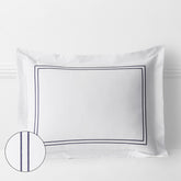 Dorset Stripe Luxe Smooth Egyptian Cotton Sateen Sham - Blue, King