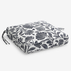 Replacement Boxed Edge Chair Cushion - Maytime Midnight Navy, 21 in. x 19 in.