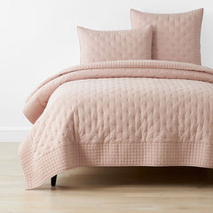Pintuck Quilt - Faded Rose, Full/Queen