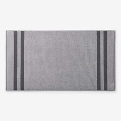 Mirage Aegean Cotton Reversible Stripe Bath Mat - Slate Gray, 20 in. x 36 in.