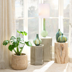 Ceramic Hexagon Side Table - Pistachio