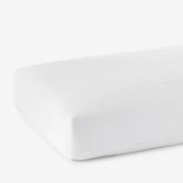 Classic Smooth Sateen Solid Fitted Bed Sheet - White, Full