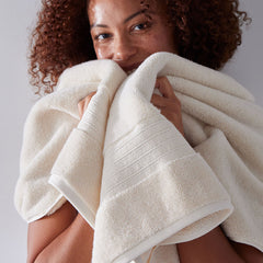 Mirage Aegean Cotton Washcloths, Set of 2 - Ecru