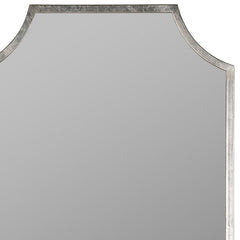 Gilded Arched Frame Wall Mirror - Silver