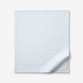 Feliciana Geo Garment Washed Cotton Percale Flat Bed Sheet - Blue Multi, King/Cal. King
