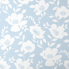Ava Removable Wallpaper - Floral Blue, Panel