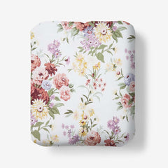 Nature's Bouquet Classic Smooth Sateen Fitted Bed Sheet - Cream Multi, King