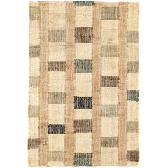 Mosaic Handwoven Jute Rug - Blue, 2' 6" x 8' Runner