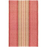 Framboise Handwoven Cotton Rug - Red, 6' x 9'
