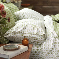 Mini-Prints Garment Washed Cotton Percale Bed Sheet Set - Tulips, Queen