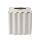 Scallop Tissue Box - Cream and Black