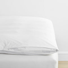 Classic Smooth Wrinkle-Free Sateen Mattress Topper Cover - White, Twin XL
