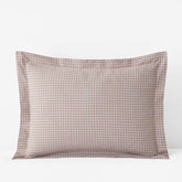 Classic Stripes and Plaids Cool Yarn-Dyed Cotton Percale Sham - Mini Check Brown, King