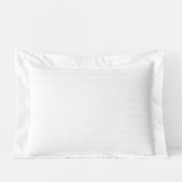Dobby Stripe Classic Smooth Wrinkle-Free Sateen Sham - White, King