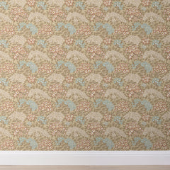 Garden Traditional Wallpaper - Gold, Swatch