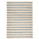 Moana Stripe Handwoven Jute Rug - Blue, 2' x 3'