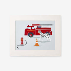 Fire Station Wall Art - Red