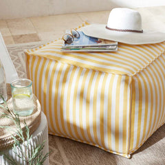 Indoor/Outdoor Pouf - Sail Away Sunflower, Medium
