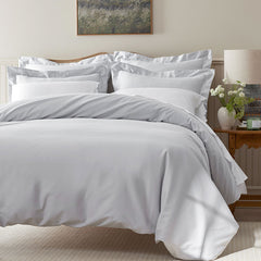 Classic Smooth Sateen Solid Bed Sheet Set - Light Gray, Twin