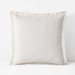 Feliciana Geo Garment Washed Cotton Percale Sham - Clay, Euro