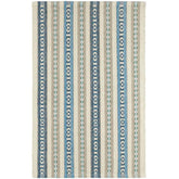 Long Slade Handwoven Cotton Rug - Indigo, 8' x 10'