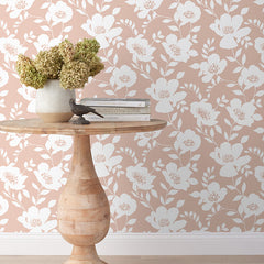 Ava Removable Wallpaper - Floral Clay, Panel