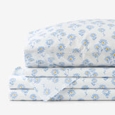 Isadora Classic Cool Cotton Percale Bed Sheet Set - Flower, Twin