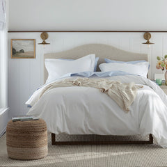 Classic Oxford Solid Duvet Cover - White, Full