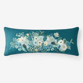 Garden Party Decorative Lumbar Pillow Cover - Blue Multi