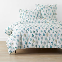 Hawthorne Classic Cool Cotton Percale Duvet Cover - Teal, King/Cal King