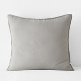 Premium Breathable Washed Linen Solid Sham - Light Gray, Euro