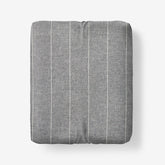 Bromley Premium Ultra-Cozy Cotton Flannel Fitted Bed Sheet - Smoke Stripes, Twin