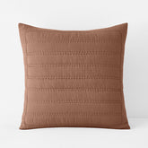 Premium Breathable Washed Linen Solid Quilted Sham - Clay, Euro
