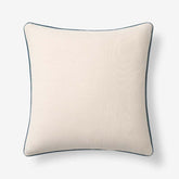 Multicolored with Contrast Piping Decorative Square Pillow Cover - Teal, 20 in. x 20 in.