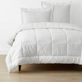 Classic Cool Cotton Percale Comforter - White, Full/Queen