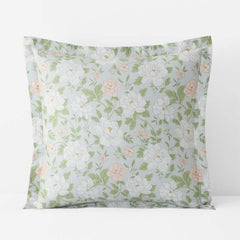 Misty Meadow Cluster Reversible Classic Smooth Sateen Sham - Green Tea, Euro