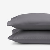 Classic Smooth Wrinkle-Free Sateen Pillowcase Set - Stone Gray, King