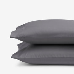 Classic Smooth Wrinkle-Free Sateen Pillowcase Set - Stone Gray, King