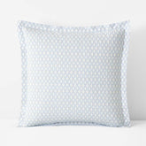 Feliciana Geo Garment Washed Cotton Percale Sham - Blue Multi, Euro