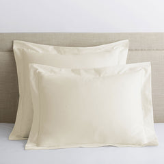 Premium Smooth Organic Cotton Sateen Sham - Ivory, Standard