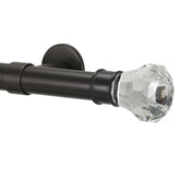 Facets Finial and 1" diameter Rod Set - Oil Rubbed Bronze, 96"