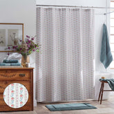 Delphine Classic Cool Cotton Percale Shower Curtain - Ivory Multi