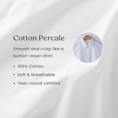 Amelia Classic Cool Cotton Percale Pillowcase Set - Buttercup, Standard