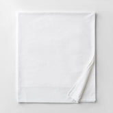 Premium Smooth Organic Cotton Sateen Flat Bed Sheet - White, Full