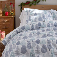 Holiday Print Classic Ultra-Cozy Cotton Velvet Flannel Sham - Whimsical Wilds, Euro